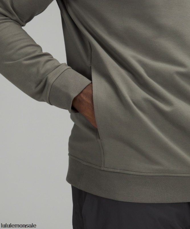 Lululemon Verkauf DELULU633 | City Sweat Pullover Hoodie French Terry Grau Salbei